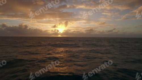 Preview: Aerial close up view of water waves near strand in Indian Ocean, Mauritius Island