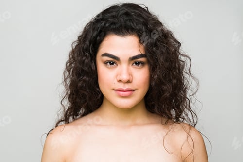 Preview: Portrait of a latin woman with a flawless skin