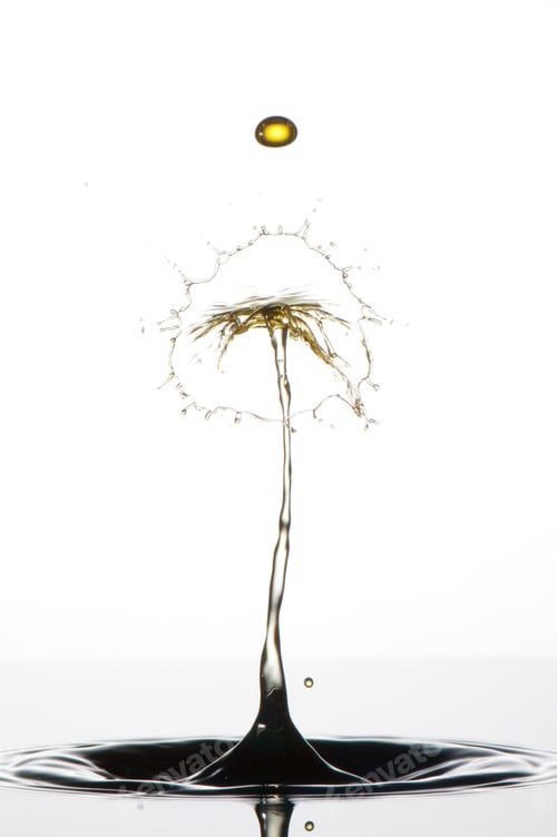 Preview: Splash of colorful liquid with high speed flash