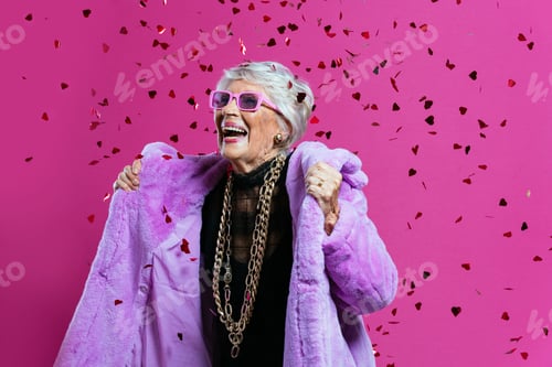 Preview: image of a beautiful and elegant old woman