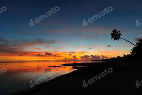 Preview: seascape, landscaped, beach, sunset, sunlight