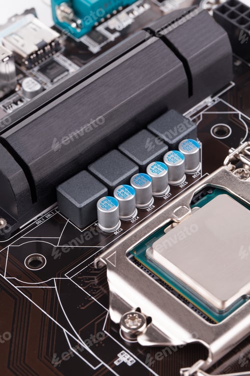 Preview: Back view of a DDR memory module.