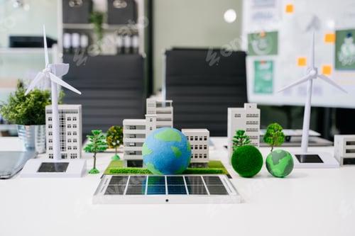 Preview: Business planning for working technology and business Net zero and carbon neutral concept.NET ZERO