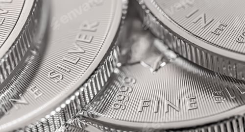 Preview: Macro of silver bullion coins