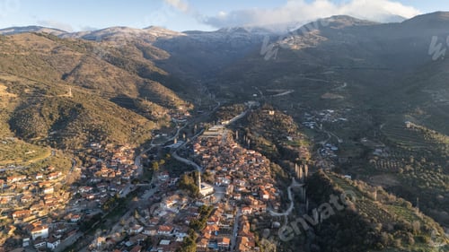 Preview: Architecture stone buildings, traditional Turkish village houses in touristic place Birgi, Izmir.