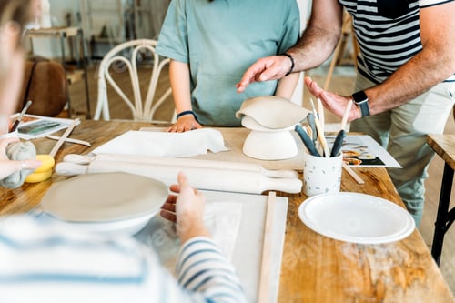 Preview: Ceramic workshop. Creating clay art pieces in a workshop
