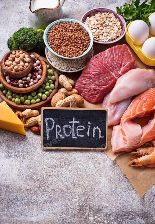 Preview: Healthy food high in protein