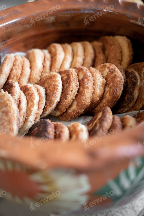 Preview: A traditional clay casserole is filled with fresh cooked potato cakes