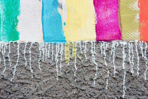 Preview: Colorful striped painting on rough concrete