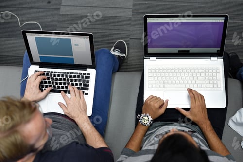 Preview: Startup Business People Working on Laptop Copy Space