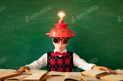 Preview: Bright new idea concept. Back to school