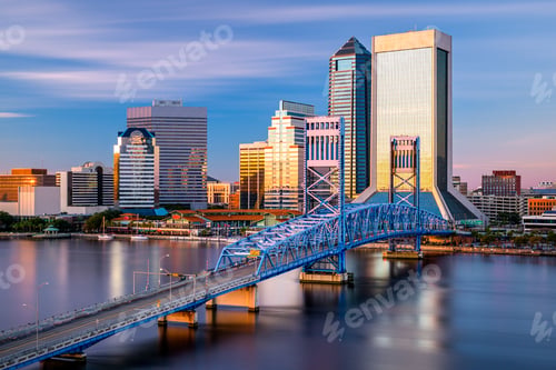 Preview: Jacksonville, Florida, Usa Downtown City Skyline.