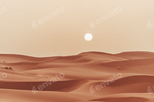 Preview: Sand texture during sunrise, Sahara Desert Merzouga, Morocco landscape oriented