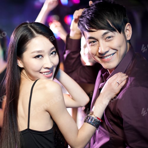 Preview: Stylish young people dancing in nightclub