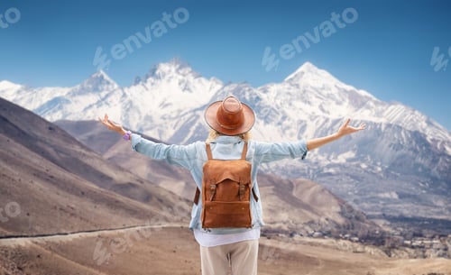 Preview: Travel and active life concept. Adventure and travel in the mountains region.