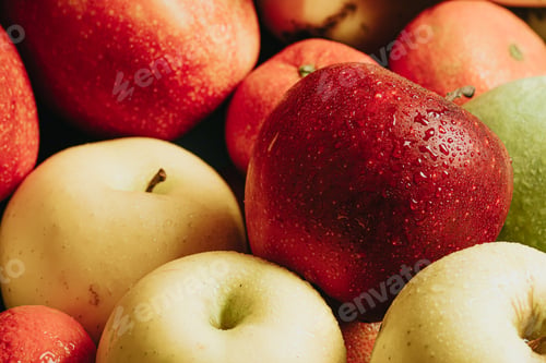 Preview: Close up of healthy still life fruits with a very delicious aspect apples