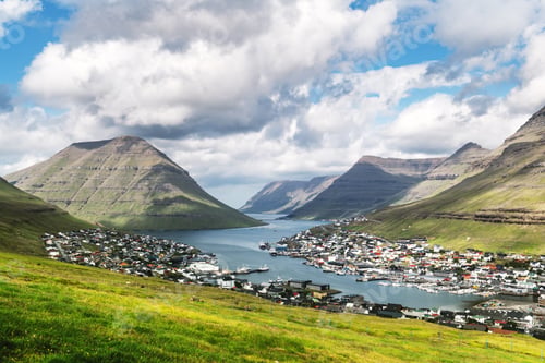 Preview: Breathtaking cityscape of Klaksvik town
