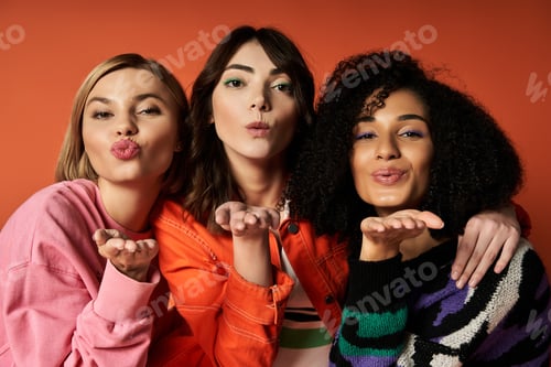 Preview: Three women embracing colorful expression
