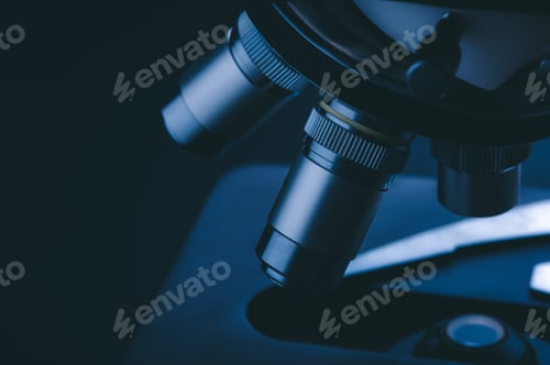 Preview: Hight technology microscope at science laboratory for technician using in a histological