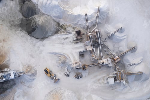 Preview: Aerial photo documentation of a factory for the preparation of building materials