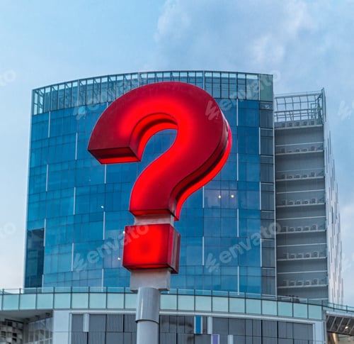 Preview: red question mark on the streets of Singapore