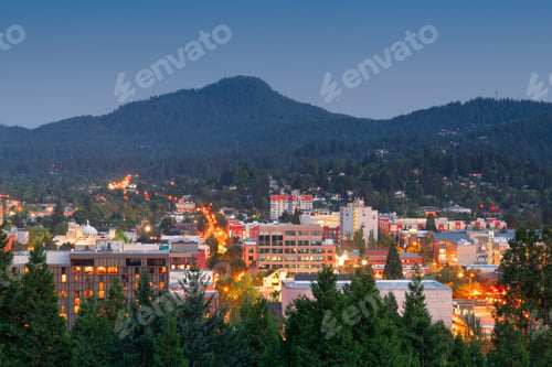 Preview: Eugene, Oregon, USA Downtown Cityscape
