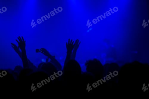 Preview: Music concert crowd, people enjoying live rock performance