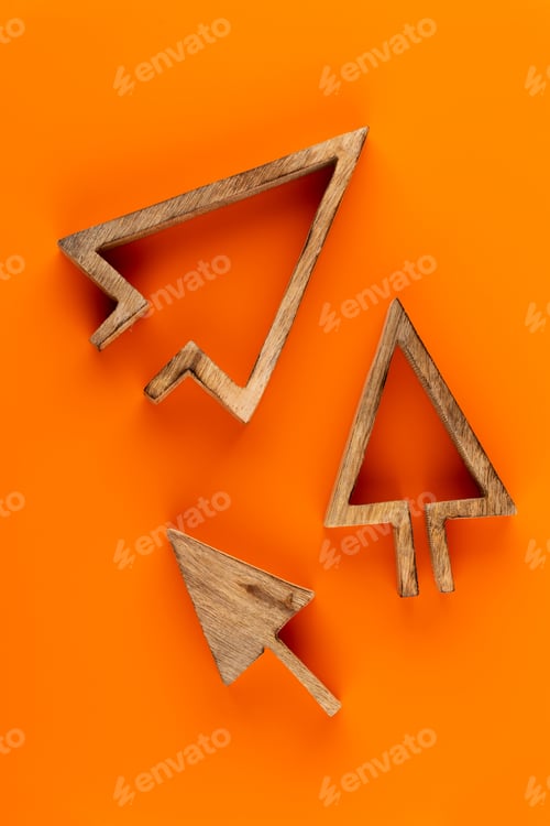 Preview: Christmas decor. Christmas decorations on orange background. Flat lay, top view, copy space.