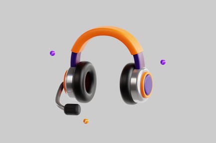 Vibrant audio headphones with microphone