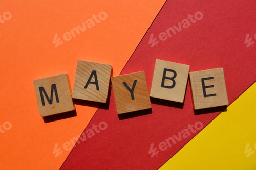 Preview: Maybe, word as banner headline
