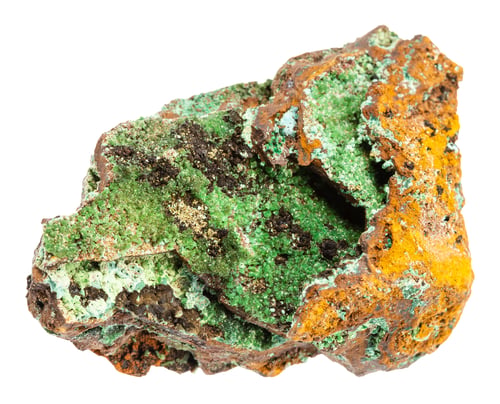Preview: rough conichalcite mineral isolated on whit