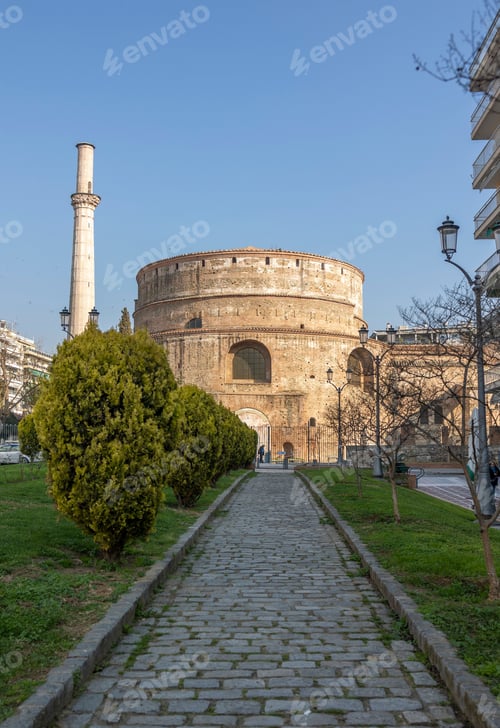 Preview: Scenic pathway leading to Rotonda. Thessaloniki, Greece.