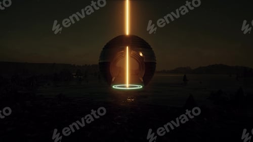 Preview: 3d portal. Light Glow effect. Smoke fog. Fake game. fake sci-fi first