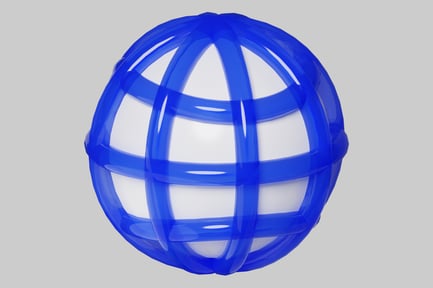 Preview: Blue globe sphere network design
