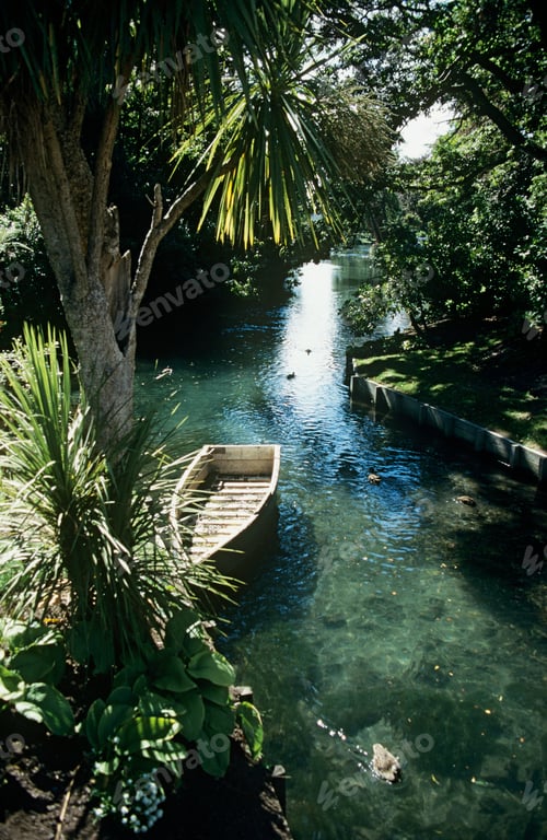 Preview: Boat on a river in christchurch new zealand