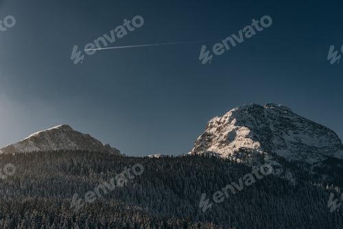 Preview: Snow covered mountain in Montenegro, Winter landscape