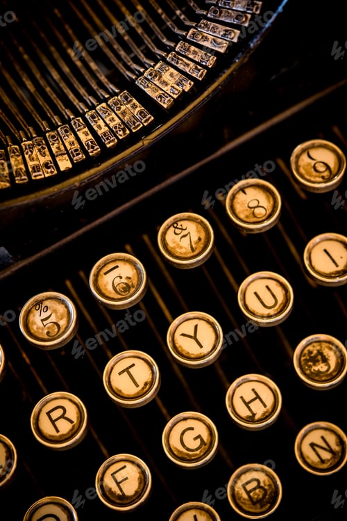 Preview: Vertical Closeup Typewriter