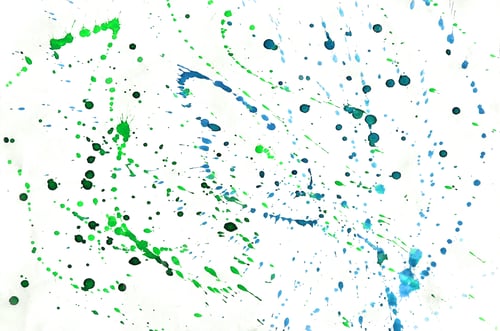 Preview: Colorful blue green turquoise watercolor wet brush paint liquid background for wallpaper, card