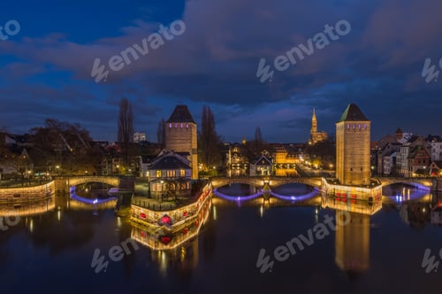 Preview: Ponts Couverts from the Barrage Vauban in Strasbourg France