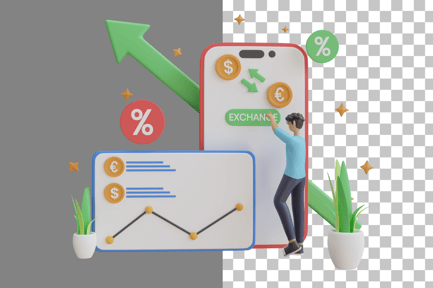 Preview: Exchange Rate 3D Illustration