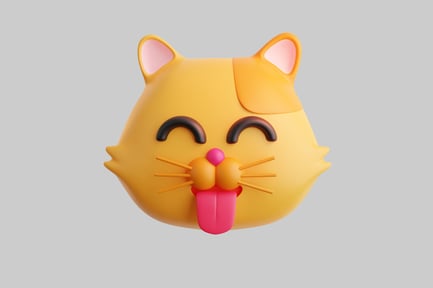 Preview: Cartoon cat tongue out emoji