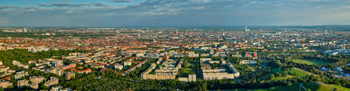 Preview: Aerial panorama of Munich. Munich, Bavaria, Germany