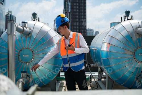 Preview: Engineers inspect the completed air conditioning and water systems to continue verifying