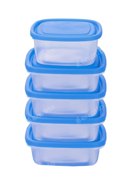 Preview: White plastic container with red lid