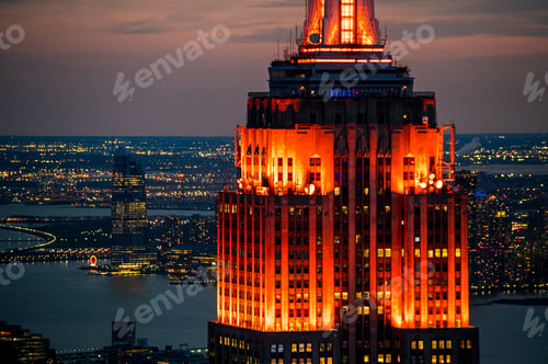 Preview: Modern high buildings in evening
