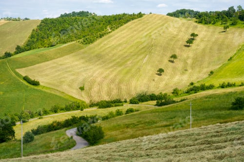 Preview: Rural landscape along the road from Sassuolo to Serramazzoni, Emilia-Romagna.