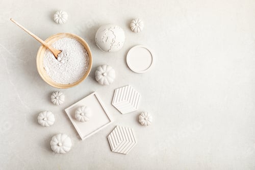 Preview: Handmade craft gypsum objects for interior decoration. Artisan, small business, diy, hobby idea