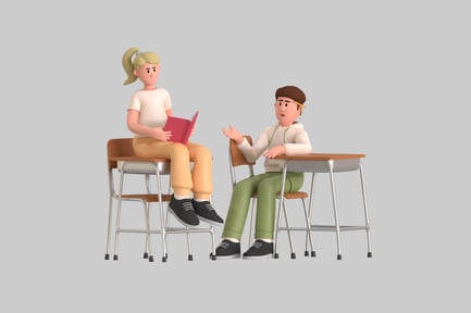 Student pair in classroom setting