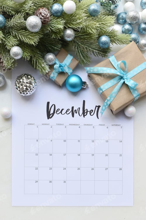 Visualização: Calendário de dezembro