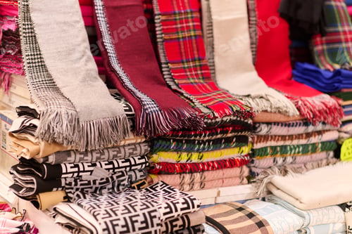Preview: A Tapestry of Tradition: Colorful Array of Muslim Clothing for Sale on Istanbul Streets